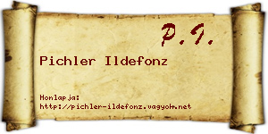 Pichler Ildefonz névjegykártya